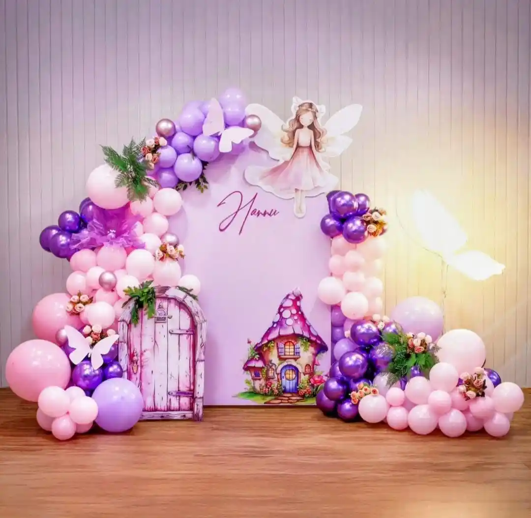Perfect Balloon Fairy Theme Birthday Decor For Girls